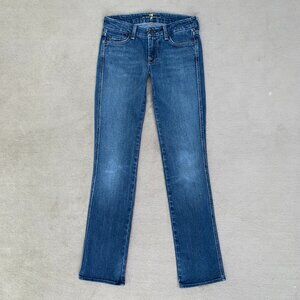 7 For All Mankind Low Rise Straight Leg Jeans Sz25